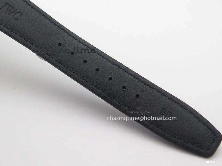 MIROTIME 0416 Breathable Portuguese Real PR IW500127 ZF 1:1 Best Edition Gray Red Dial On Black Leather Strap A 7332